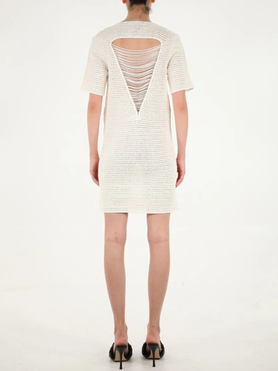 Shop Bottega Veneta Crochet White Dress