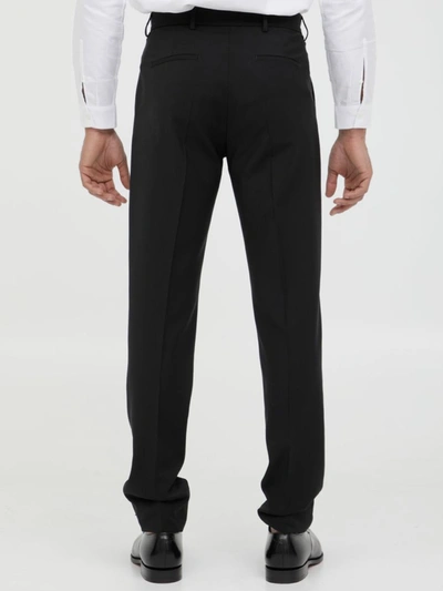 Shop Tonello Black Wool Trousers