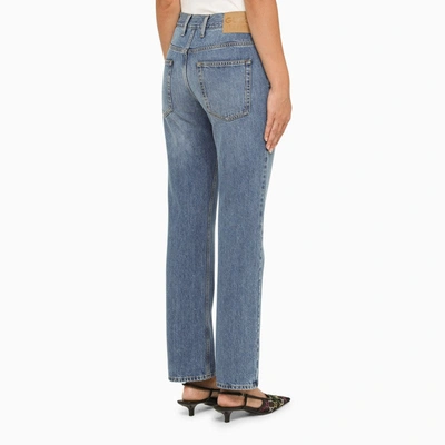 Shop Gucci Blue Regular Jeans In Cotton Denim Women