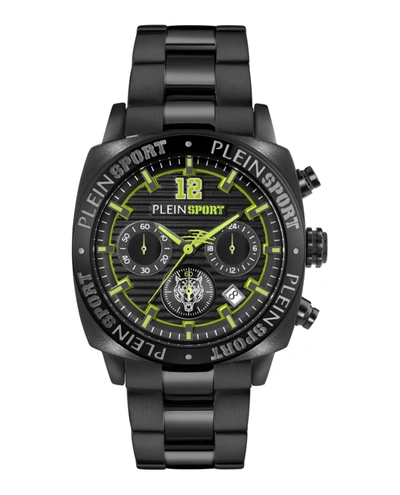 Shop Plein Sport Wildcat Chronograph Watch In Black