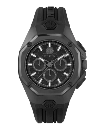 Shop Philipp Plein Octagon Chronograph Watch In Black