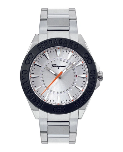 Shop Ferragamo Bracelet Watch In Silver