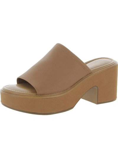 Shop Naturalizer Cassie Womens Faux Leather Slip On Platform Sandals In Multi