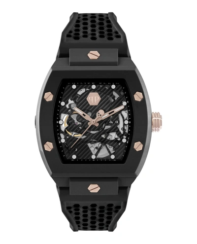 Shop Philipp Plein The $keleton Ecoceramic Automatic Watch In Black