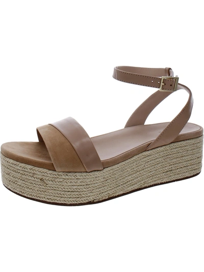 Shop 27 Edit Jamari Womens Leather Ankle Strap Platform Sandals In Brown