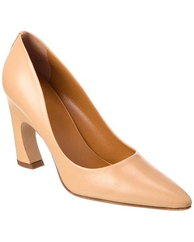 Shop Chloé Oli Leather Pump In Brown