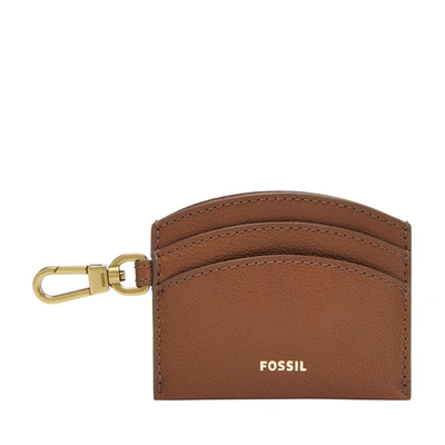Shop Fossil Women's Sofia Leather Card Case In Brown