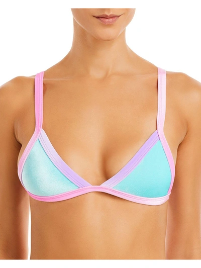 Shop Peixoto Tina Womens Velvet Plunge Bikini Swim Top In Multi