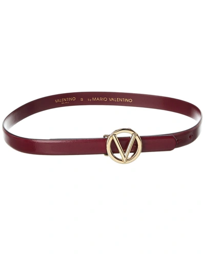 Shop Valentino By Mario Valentino Baby Bombe Leather Belt In Red
