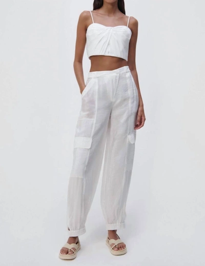 Shop Jonathan Simkhai Holden Button Front Bustier In White