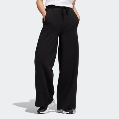Shop Adidas Originals Women's Adidas All Szn Fleece Wide Pants In Black