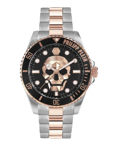 Shop Philipp Plein The $kull Diver Bracelet Watch In Multi