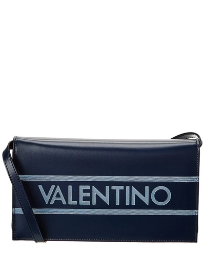 Shop Valentino By Mario Valentino Lena Lavoro Leather Shoulder Bag In Blue