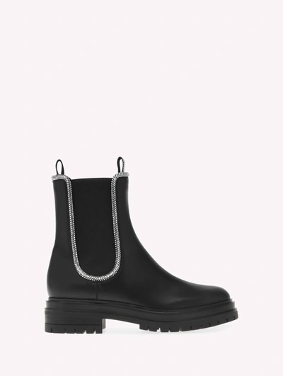 Shop Gianvito Rossi Crystal Chester Boots In Black
