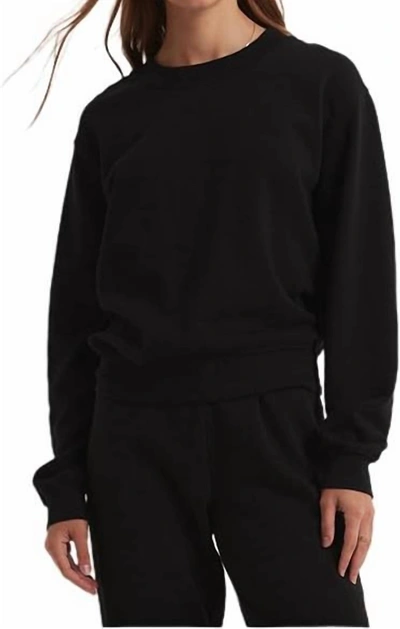 Shop Z Supply Classic Crewneck Sweatshirt In Black