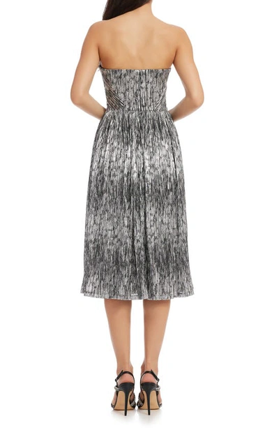 Dress The Population Nadine A-line Dress In Gray