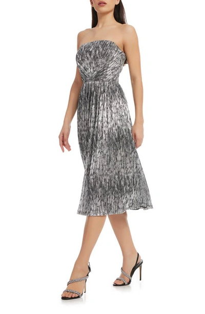 Dress The Population Nadine A-line Dress In Gray