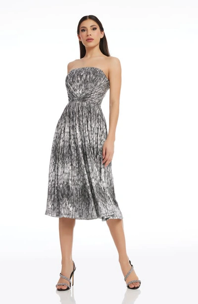 Dress The Population Nadine A-line Dress In Gray
