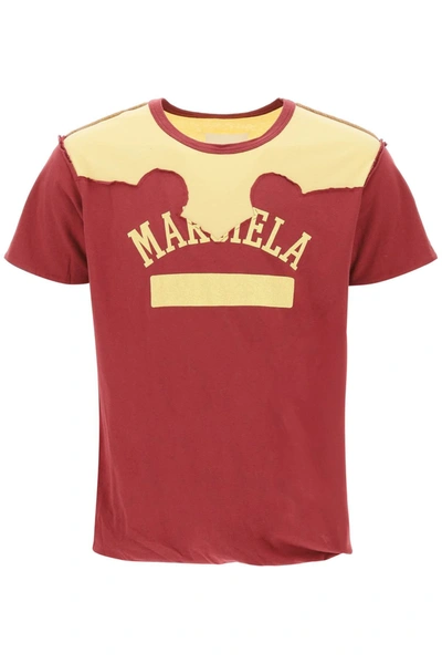 Shop Maison Margiela Décortiqué T Shirt In Red, Yellow