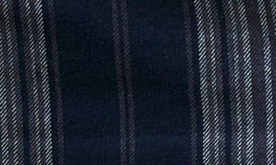Shop French Connection Stripe Cotton Twill Button-up Shirt In Dark Navy