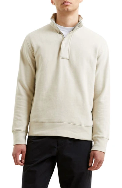 Shop French Connection Quarter Zip Pullover In Stone