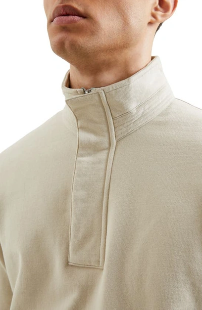 Shop French Connection Quarter Zip Pullover In Stone