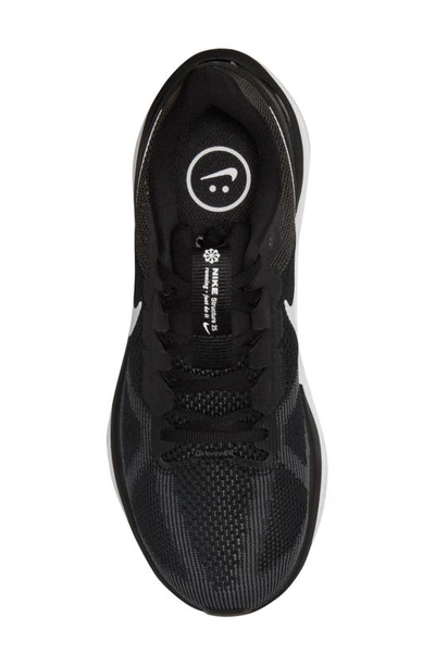 Shop Nike Air Zoom Structure 25 Road Running Shoe In Black/ White-dk Smoke Grey