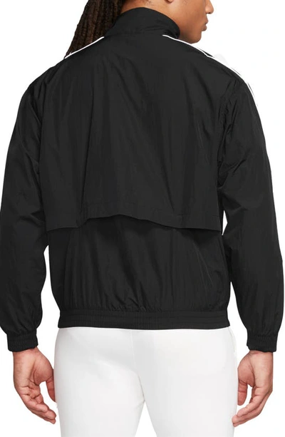 Shop Nike Solo Swoosh Track Jacket In Black/ White