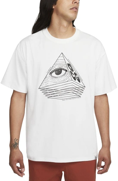 Shop Nike Acg Changing Eye Graphic T-shirt In Summit White