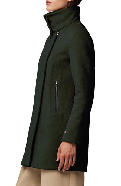 Soia & Kyo Abbi Wool Blend Coat With Removable Quilted Puffer Bib In Cedar