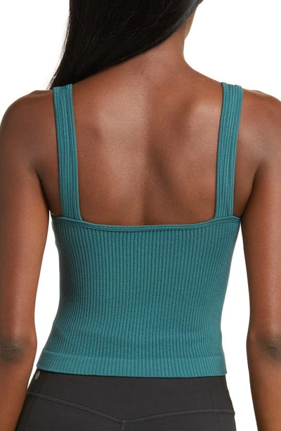 Free People Intimately Fp Solid Rib Brami Crop Top In Forest Pool
