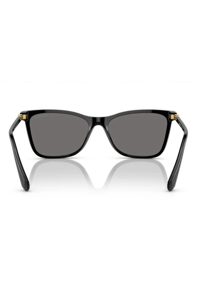 Shop Swarovski 56mm Polarized Rectangular Sunglasses In Black