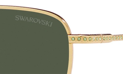Shop Swarovski 53mm Square Sunglasses In Gold