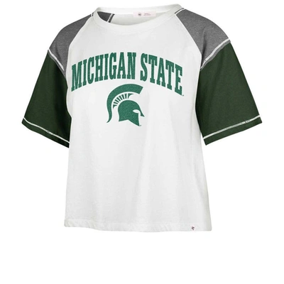 Shop 47 ' White Michigan State Spartans Serenity Gia Cropped T-shirt