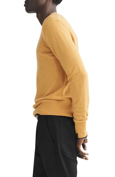 Shop Rag & Bone Harding Cashmere Crewneck Sweater In Yellow