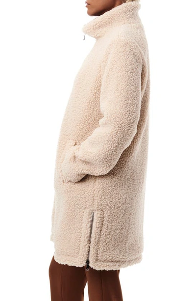 Shop Bernardo Faux Shearling Teddy Coat In Cream