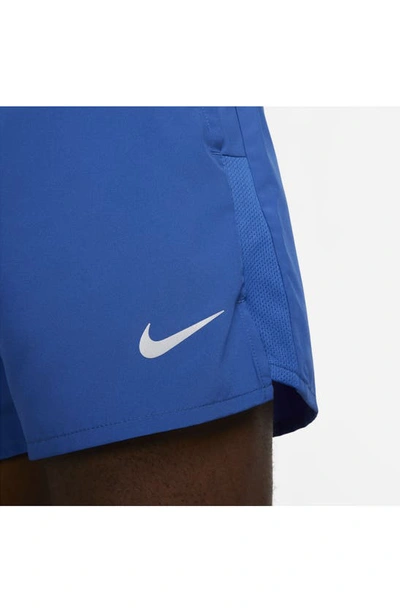 Shop Nike Dri-fit Challenger 5-inch Brief Lined Shorts In Game Royal/ Game Royal/ Black