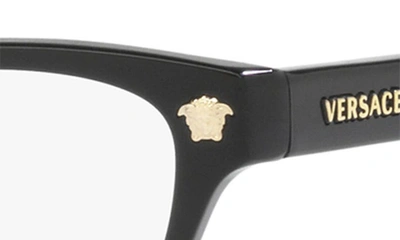 Versace 47mm Small Cat Eye Optical Glasses In Black