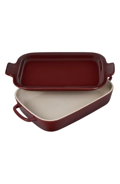 Shop Le Creuset 2.75-quart Rectangular Dish & Platter Lid In Rhone