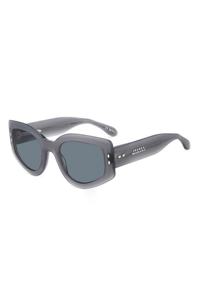 Shop Isabel Marant 54mm Gradient Cat Eye Sunglasses In Grey/ Grey