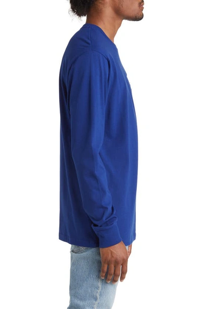 Shop Billionaire Boys Club Arch Logo Long Sleeve Graphic T-shirt In Blue Depth