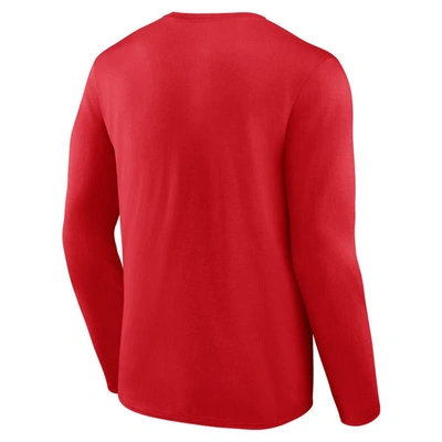 Shop Fanatics Branded  Red Washington Capitals Authentic Pro Secondary Long Sleeve T-shirt