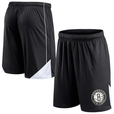 Shop Fanatics Branded Black Brooklyn Nets Slice Shorts