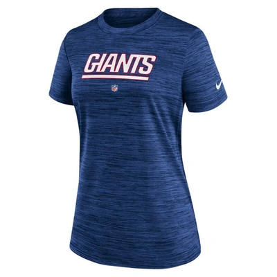 Shop Nike Royal New York Giants Sideline Velocity Performance T-shirt