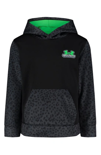 Shop Under Armour Kids' Spotted Halftone Performance Fleece Pullover Hoodie In Black