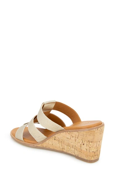 Shop Andre Assous Bentley Wedge Sandal In Platino
