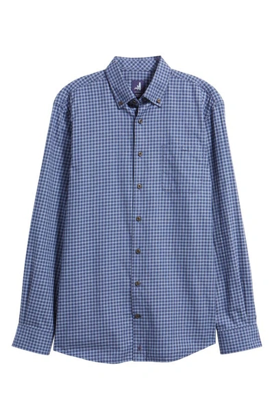 Shop Johnnie-o Mobley Gingham Check Button-down Shirt In Wake
