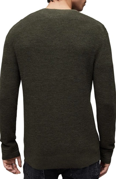 Shop Allsaints Ivar Slim Fit Crewneck Merino Wool Sweater In Rye Grass Green Marl