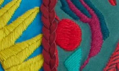Shop Chloé Medium Penelope Flap Embroidered Suede Shoulder Bag In Multicolor 1 9ca