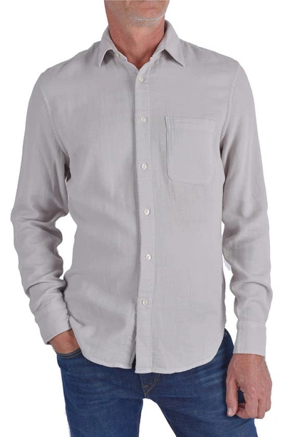 Shop Hiroshi Kato The Ripper Waffle Double Gauze Button-up Shirt In Light Gray